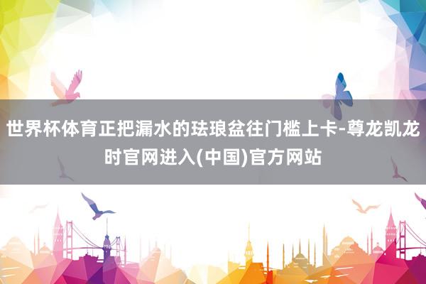 世界杯体育正把漏水的珐琅盆往门槛上卡-尊龙凯龙时官网进入(中