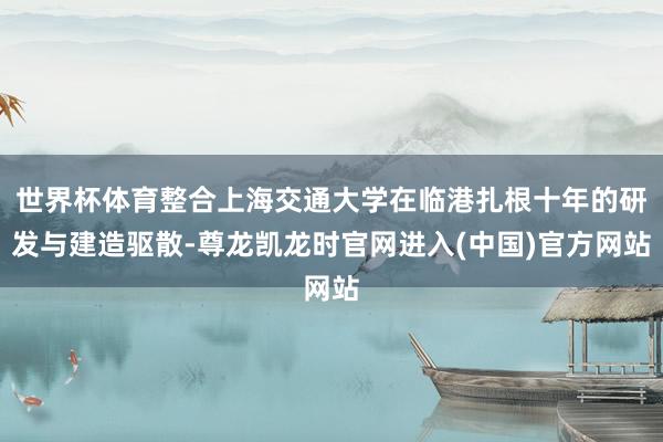 世界杯体育整合上海交通大学在临港扎根十年的研发与建造驱散-尊