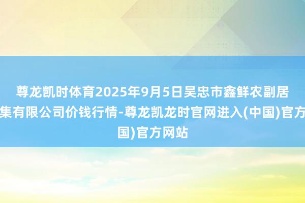 尊龙凯时体育2025年9月5日吴忠市鑫鲜农副居品市集有限公司价钱行情-尊龙凯龙时官网进入(中国)官方网站