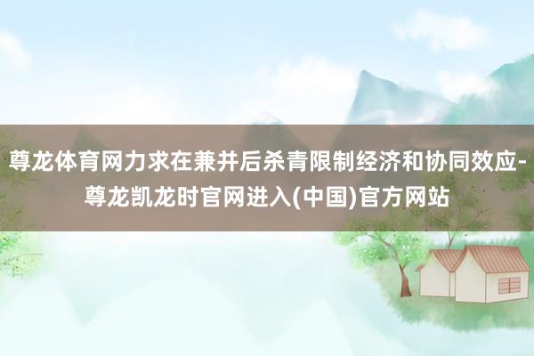 尊龙体育网力求在兼并后杀青限制经济和协同效应-尊龙凯龙时官网进入(中国)官方网站