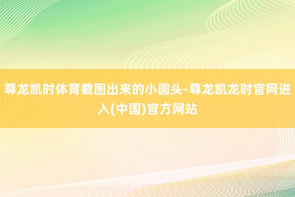 尊龙凯时体育截图出来的小圆头-尊龙凯龙时官网进入(中国)官方网站